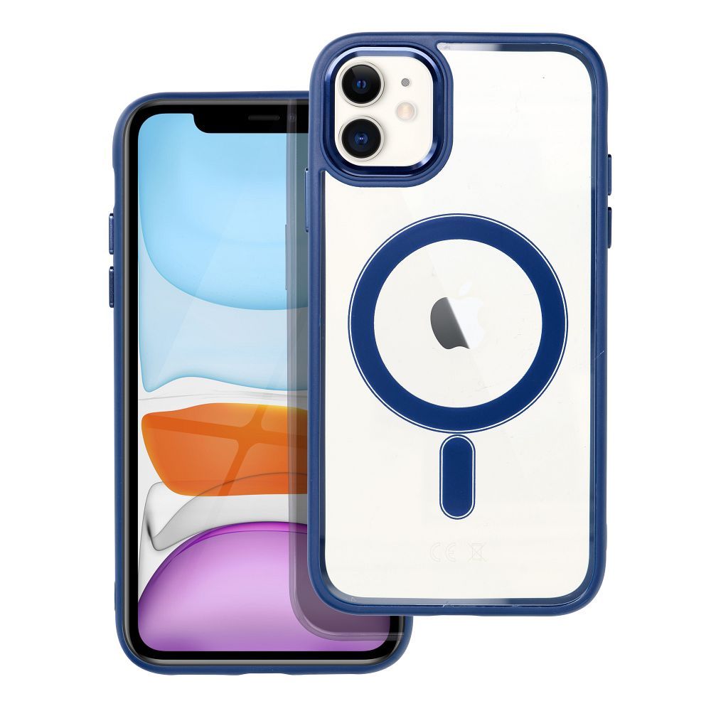 Suojakuori iPhone 11:lle Color Edge Mag Cover yhteensopiva MagSafe sininen