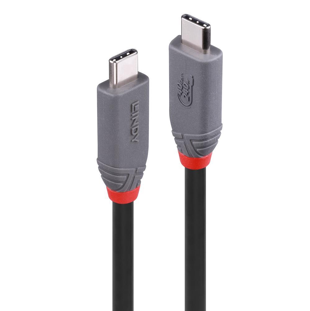 USB4-kaapeli Lindy Anthra Line 36957, Type C, 240 W, 40 Gbps, 1,5 m