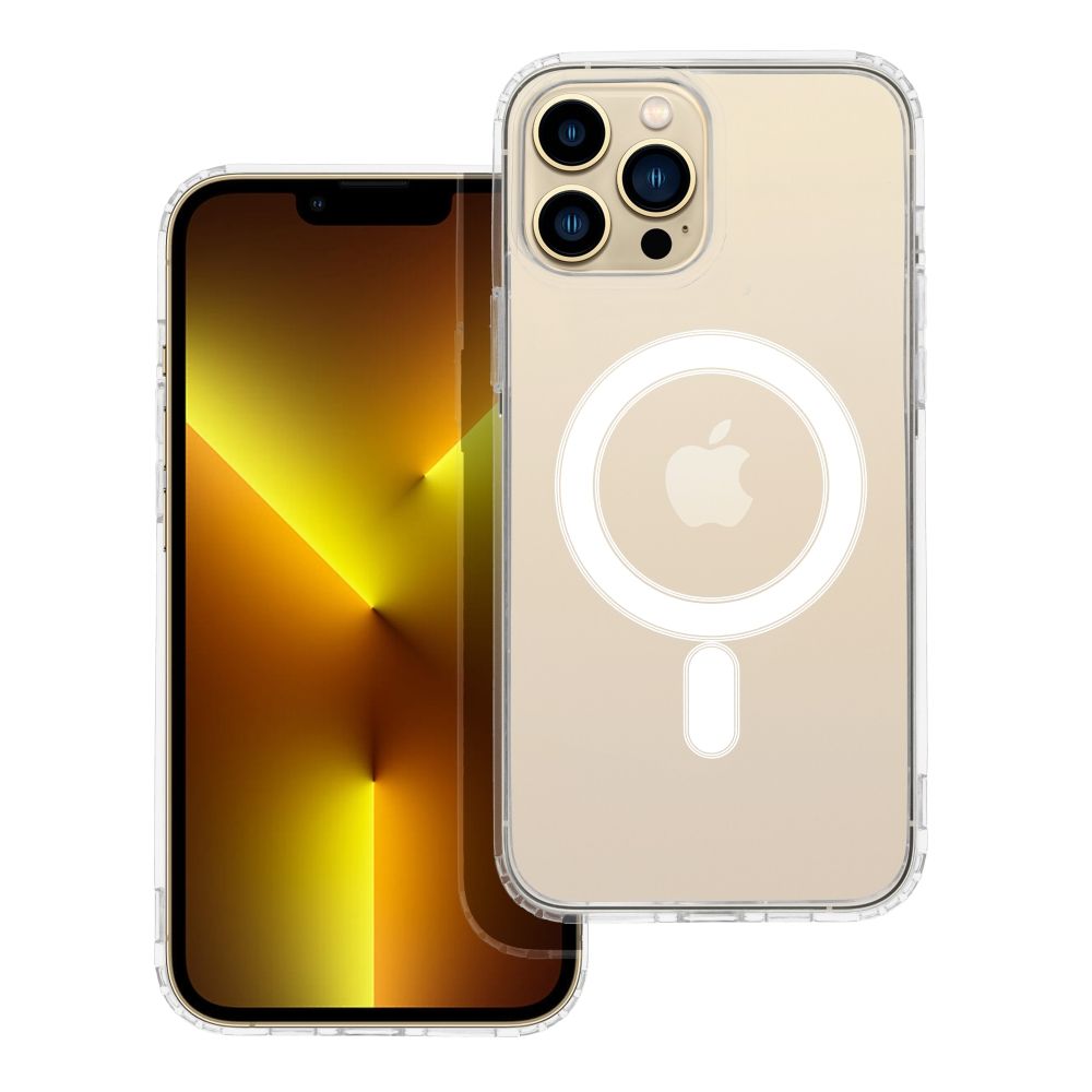 Suojakuori iPhone 13 PRO MAX:lle Clear Mag Cover (STR) yhteensopiva MagSafen kanssa läpinäkyvä