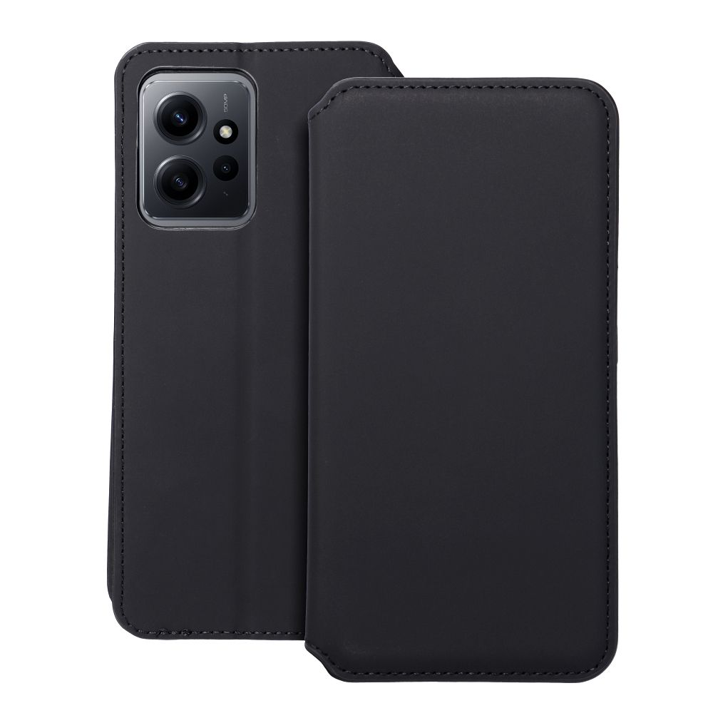 Flip-suojakuori Xiaomi Redmi NOTE 12 5G:lle Dual Pocket Book musta