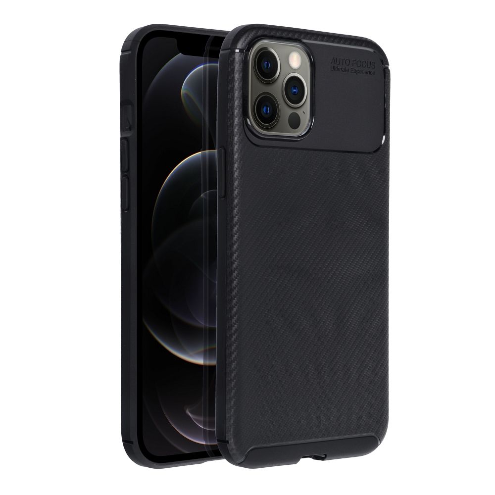Suojakuori iPhone 12 PRO MAX:lle Carbon Premium musta