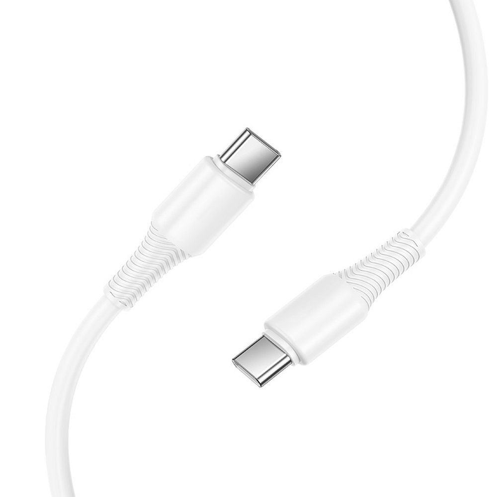 Kaapeli USB-C - USB-C Hoco 3A 60W 1 m X120 valkoinen