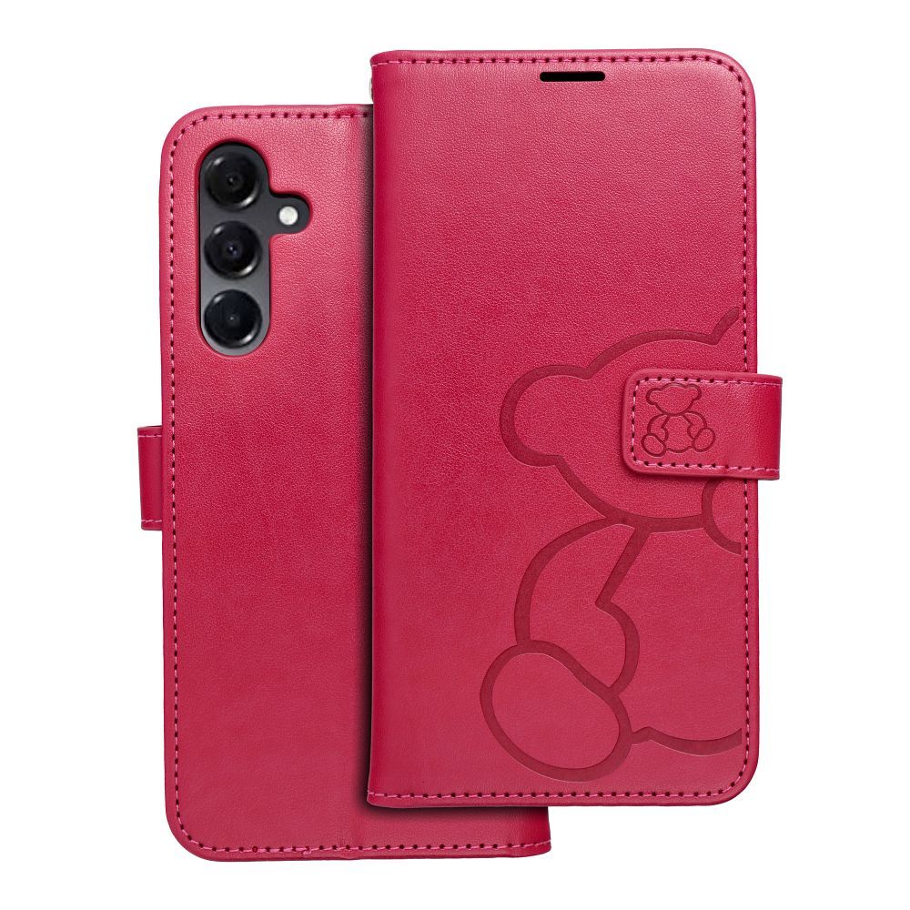 MEZZO kirjakotelo SAMSUNG A16 5G:lle nalle magenta