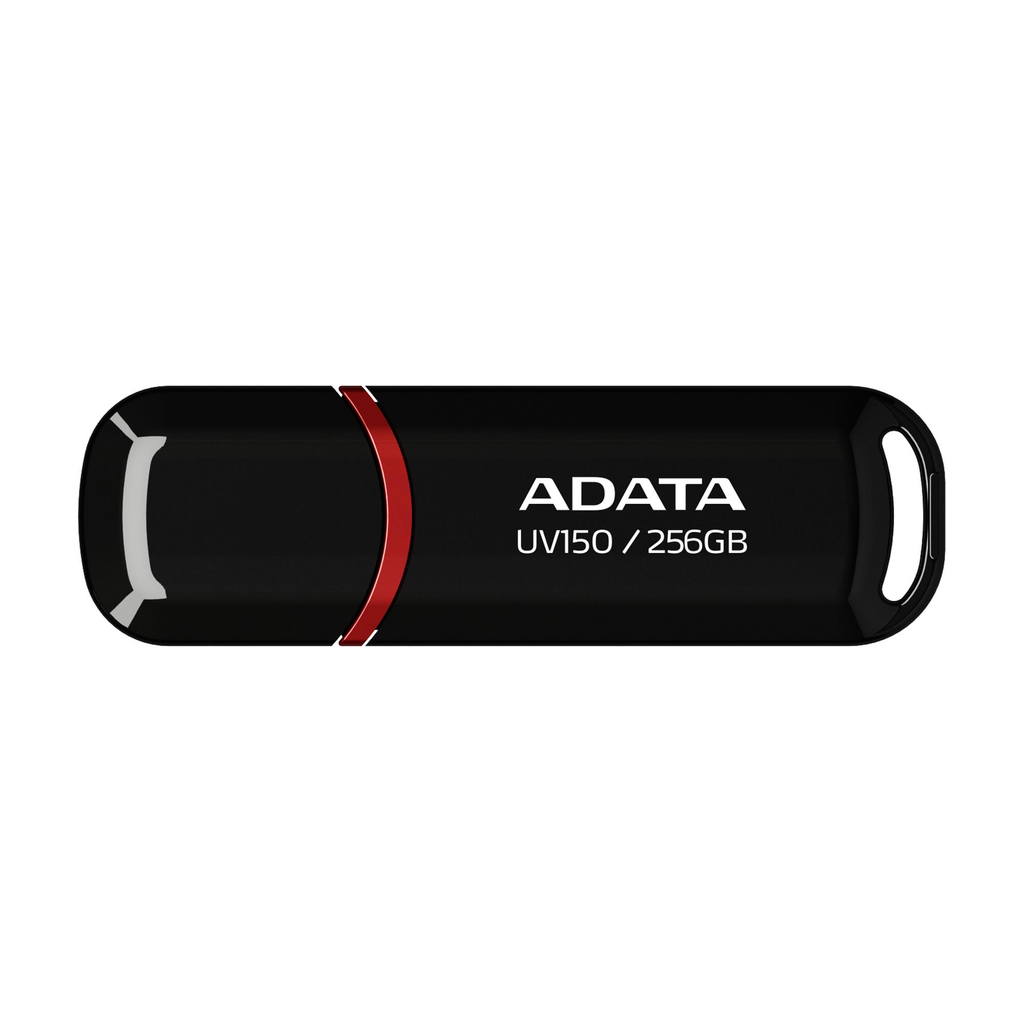 ADATA UV150 USB 3.0 -muistitikku 256 Gt, musta, AUV150-256G-RBK