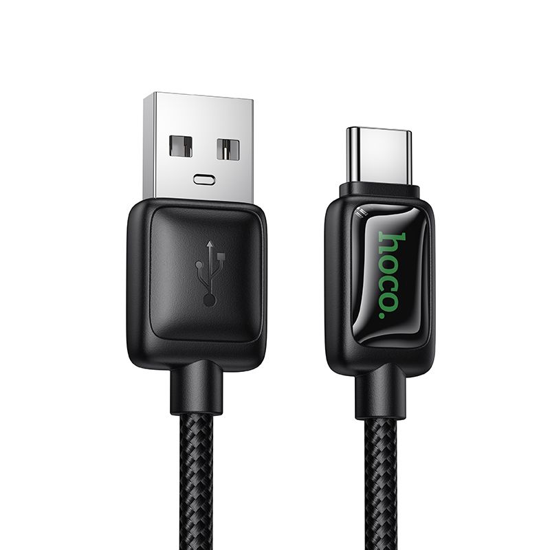 Hoco U146 Kaapeli LCD-näytöllä USB-A – USB-C 3A 1.2m musta