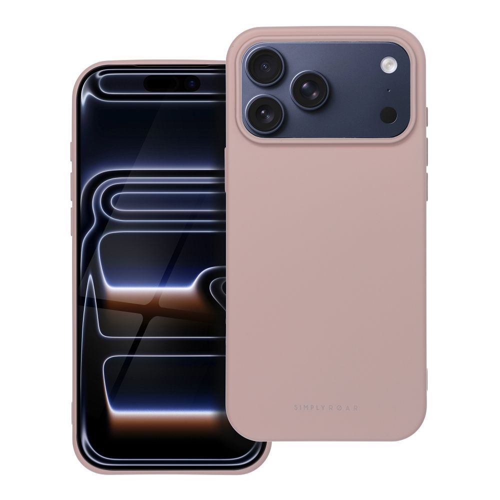 Roar Space Suojakuori iPhone 17 Pro Max:lle puuterivaaleanpunainen