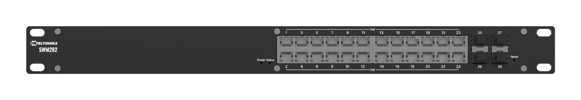 Kytkin Teltonika SWM282 L2 hallittu 24x RJ-45 PoE+