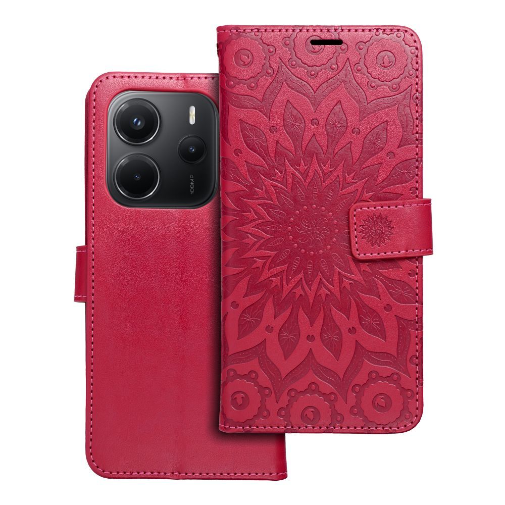 MEZZO kirjakotelo XIAOMI Redmi Note 14 5G:lle mandala magenta