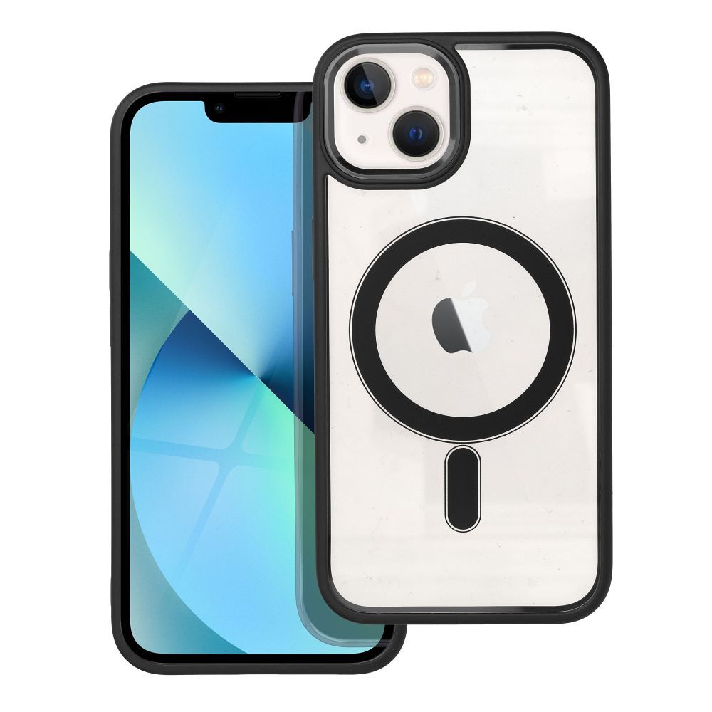 Suojakuori iPhone 13:lle Color Edge Mag Cover yhteensopiva MagSafe musta