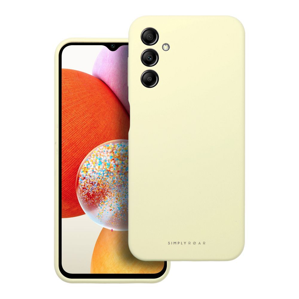 ROAR Suojakuori CLOUD SKIN Samsung A14 4G / A14 5G:lle vaaleankeltainen
