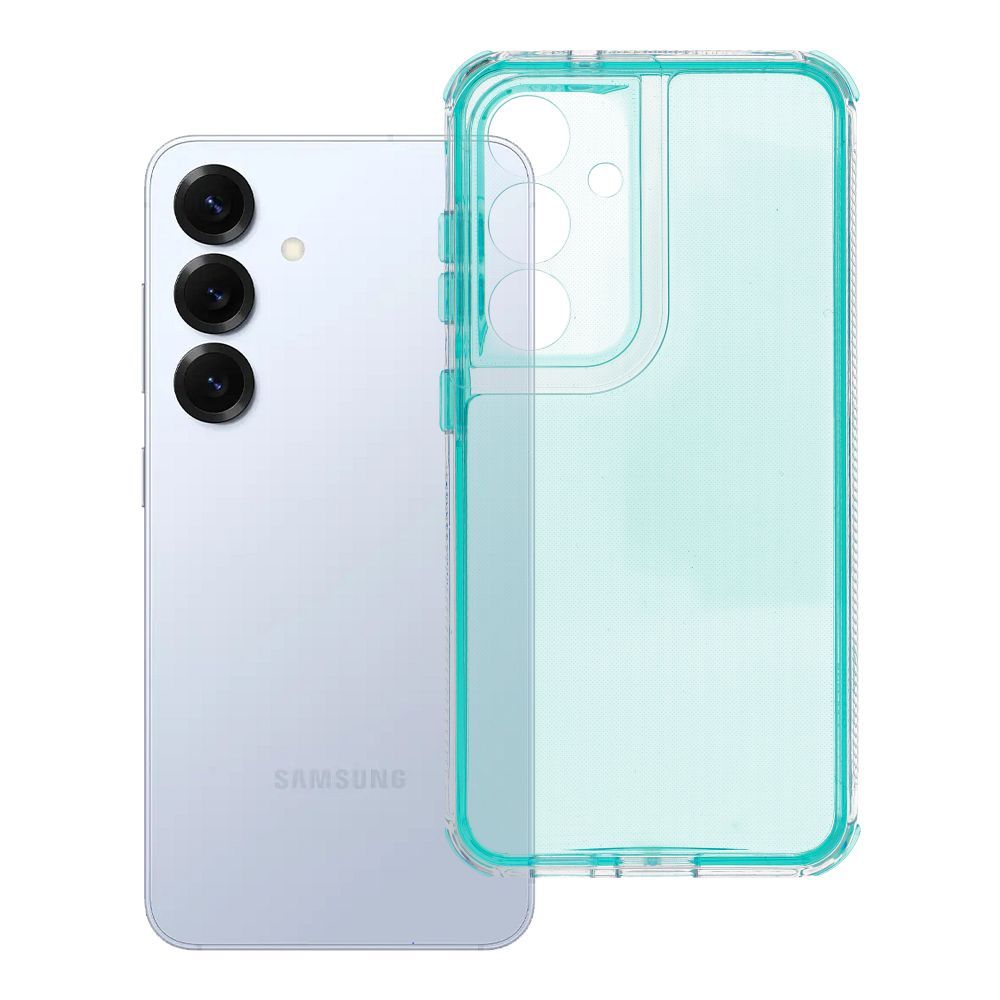 Suojakuori Samsung S25:lle Matrix Clear mintunvihreä