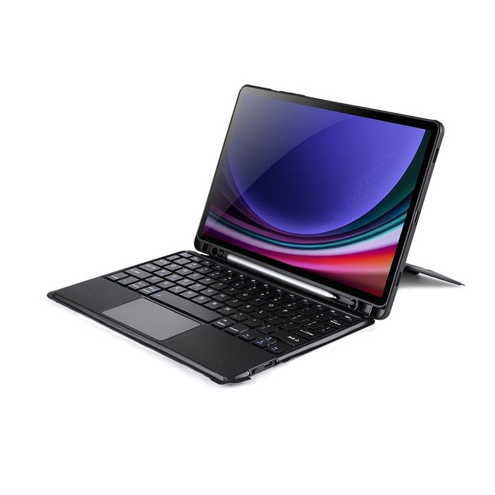 Dux Ducis DK -suojakuori langattomalla näppäimistöllä Samsung Tab S9 / S9FE / S10FE musta
