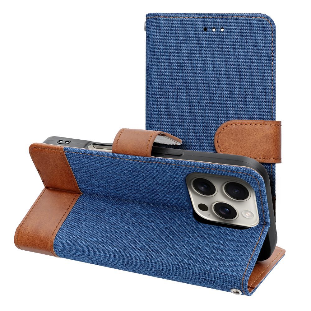 Läppäsuojakuori iPhone 17 PRO -lle Jeans Book sininen