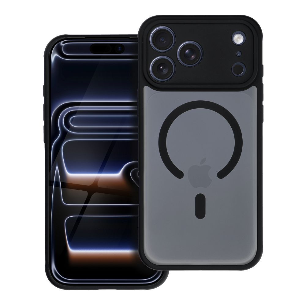 Suojakuori iPhone 17 PRO MAX:lle Full Matte Mag Cover yhteensopiva MagSafe musta