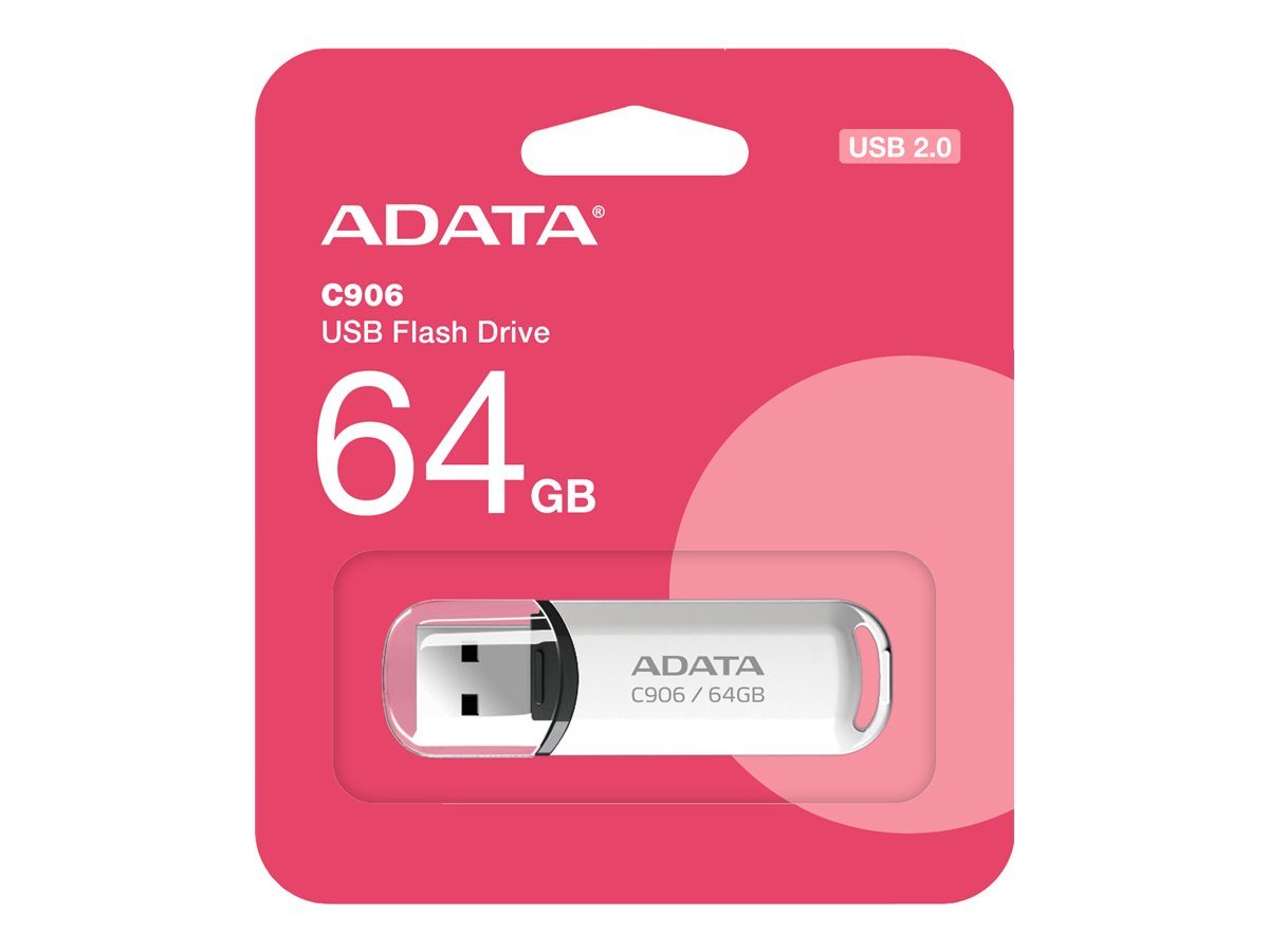 ADATA 64GB USB-muistitikku Classic C906 valkoinen