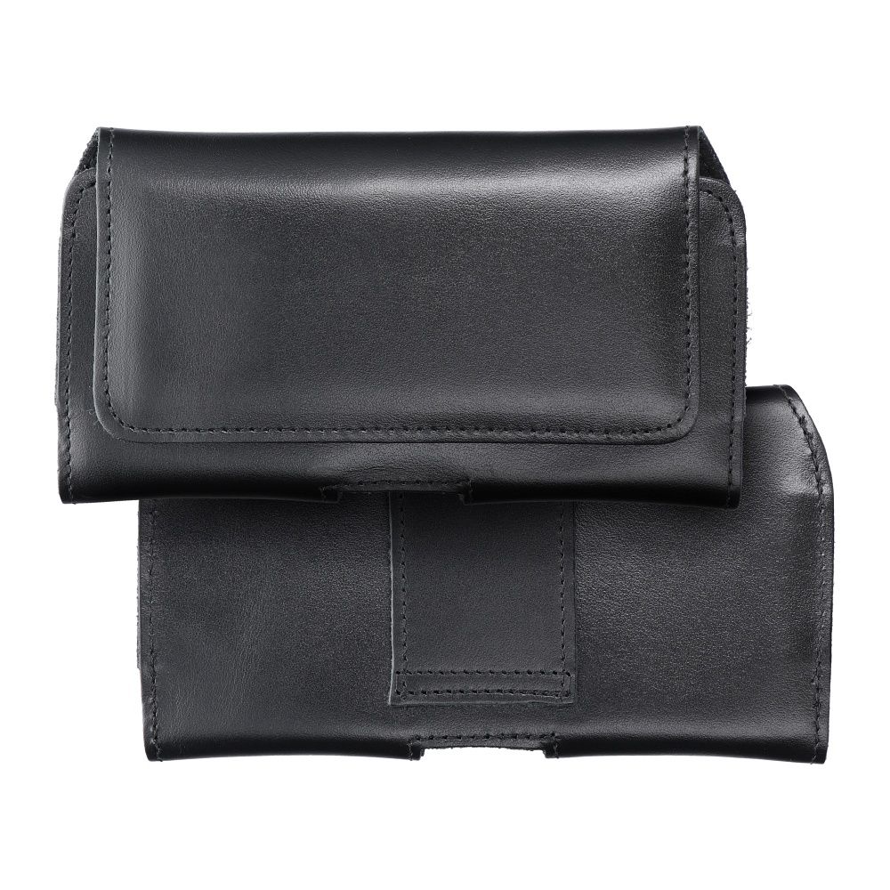 ROYAL universaali vaakasuora nahkainen vyökotelo koko 3XL Umidigi Bison 2 Pro / GT2 Pro 5G / X10 Pro / 202 DOOGEE S98 / S96 Pro / S88 Pro / S58 Pro 6 / S40 Pro HAMMER Blade 5G / Iron 3 / Blade 3 CAT S53 musta