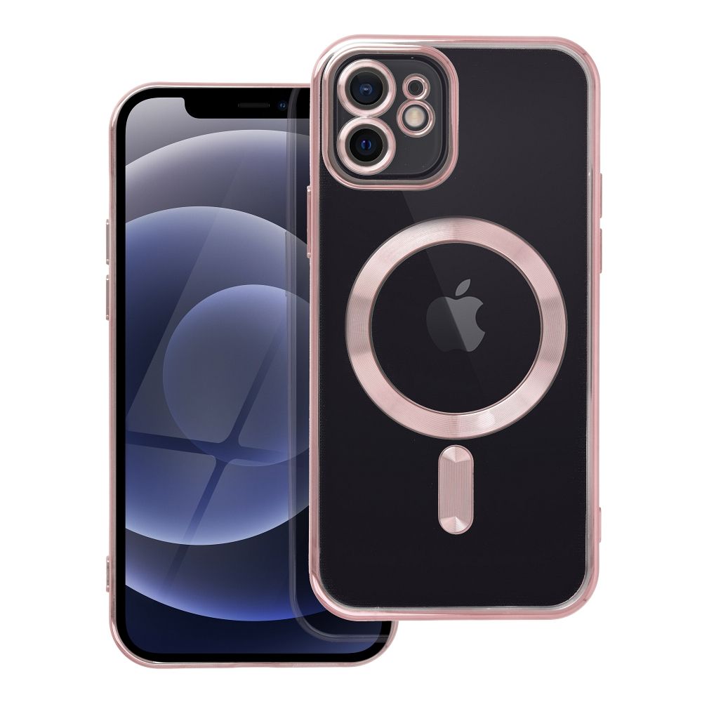 Suojakuori iPhone 12:lle Electro Mag Cover yhteensopiva MagSafe-version kanssa ruusukulta