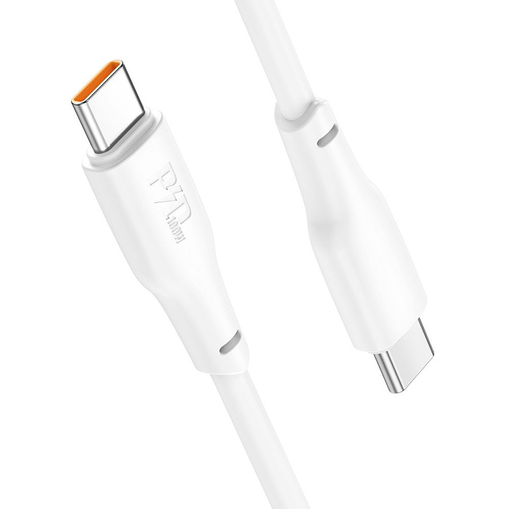 Hoco USB-C - USB-C -kaapeli 3A 100W 1 m X93 valkoinen