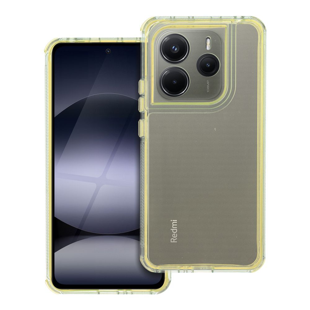 Suojakuori Xiaomi Redmi Note 14 5G:lle Matrix Clear keltainen