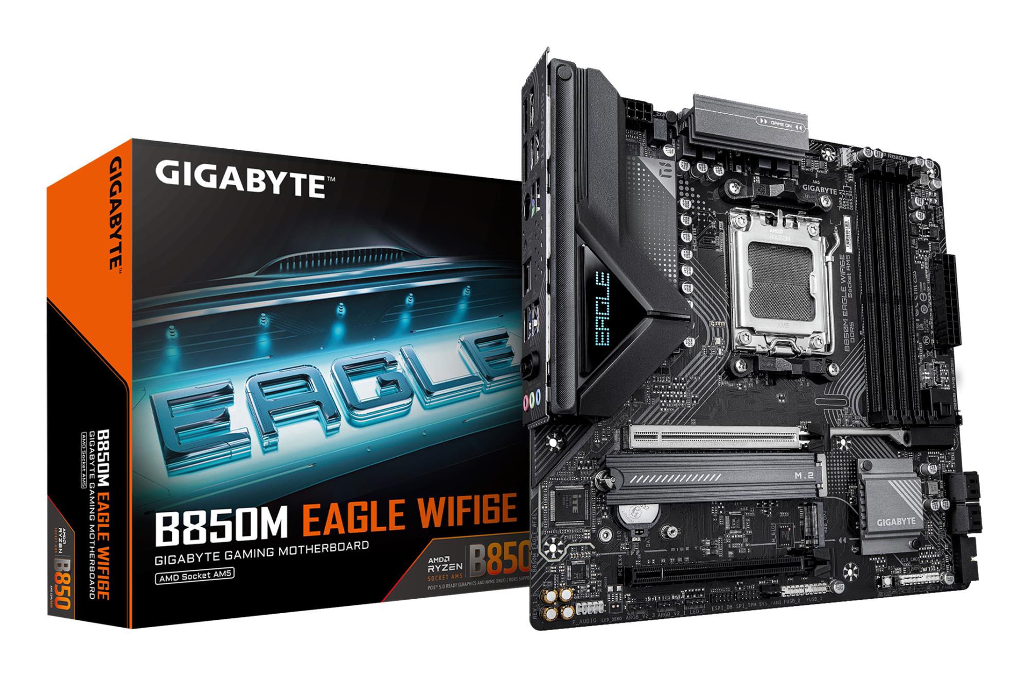 GIGABYTE AMD B850 SAM5 Micro-ATX Memory DDR5 Memory slots 4 B850MEAGLEWF6E (Mainboard)
