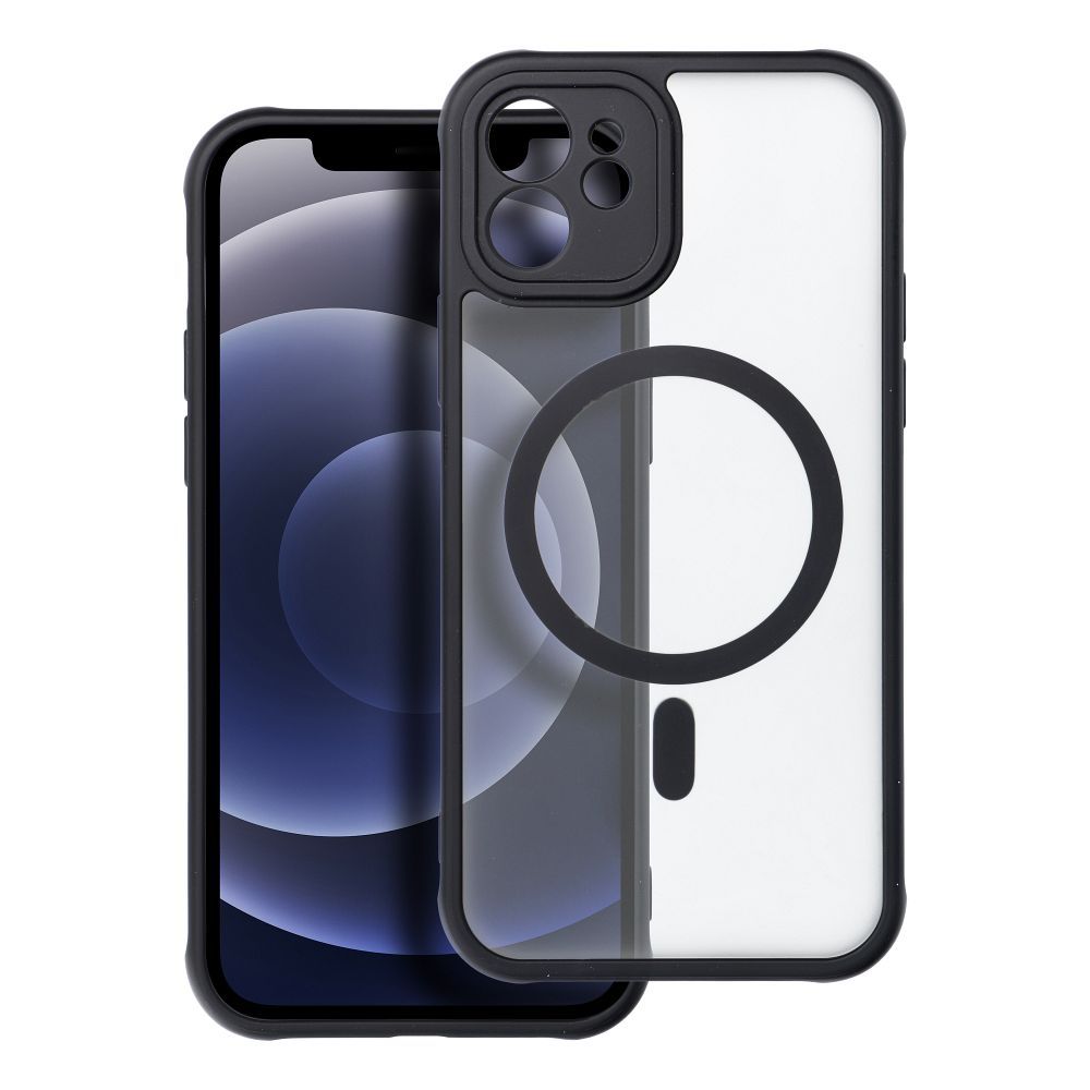 Case for iPhone 12 Full Matte Mag Cover compatible with MagSafe black