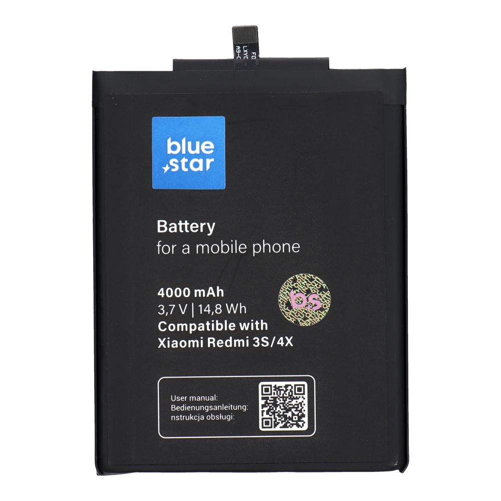 Akku Xiaomi Redmi 3 / 3S / 3X / 4X:lle (BM47) 4000 mAh Blue Star