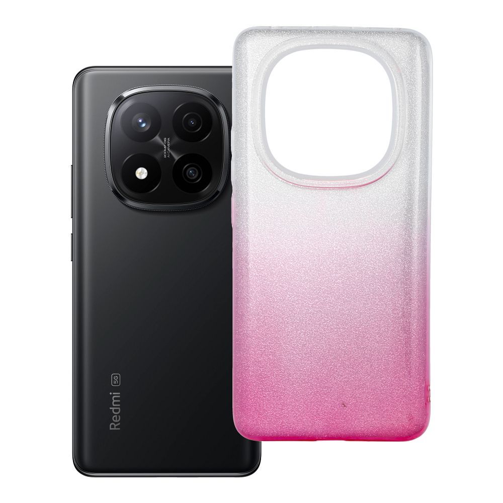 SHINING suojakuori XIAOMI Redmi Note 14 Pro Plus 5G läpinäkyvä pinkki