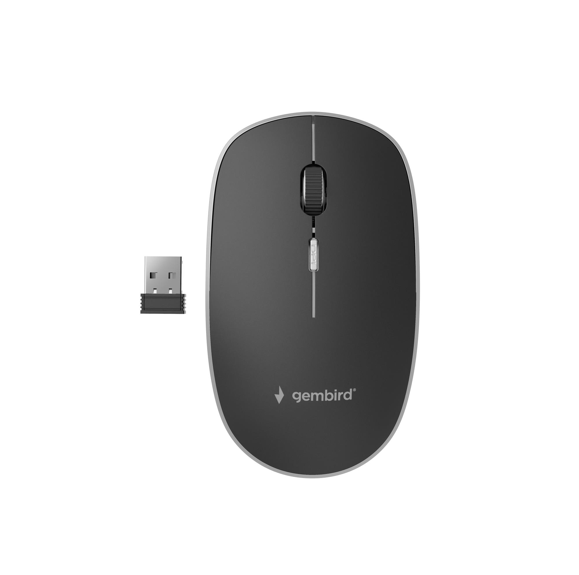 Langaton optinen USB-hiiri/musta MUSW-4B-01 GEMBIRD