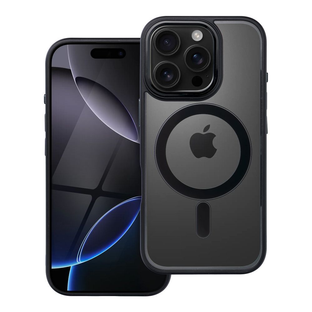 Suojakuori iPhone 16 PRO:lle Color Edge Mag Cover yhteensopiva MagSafe musta