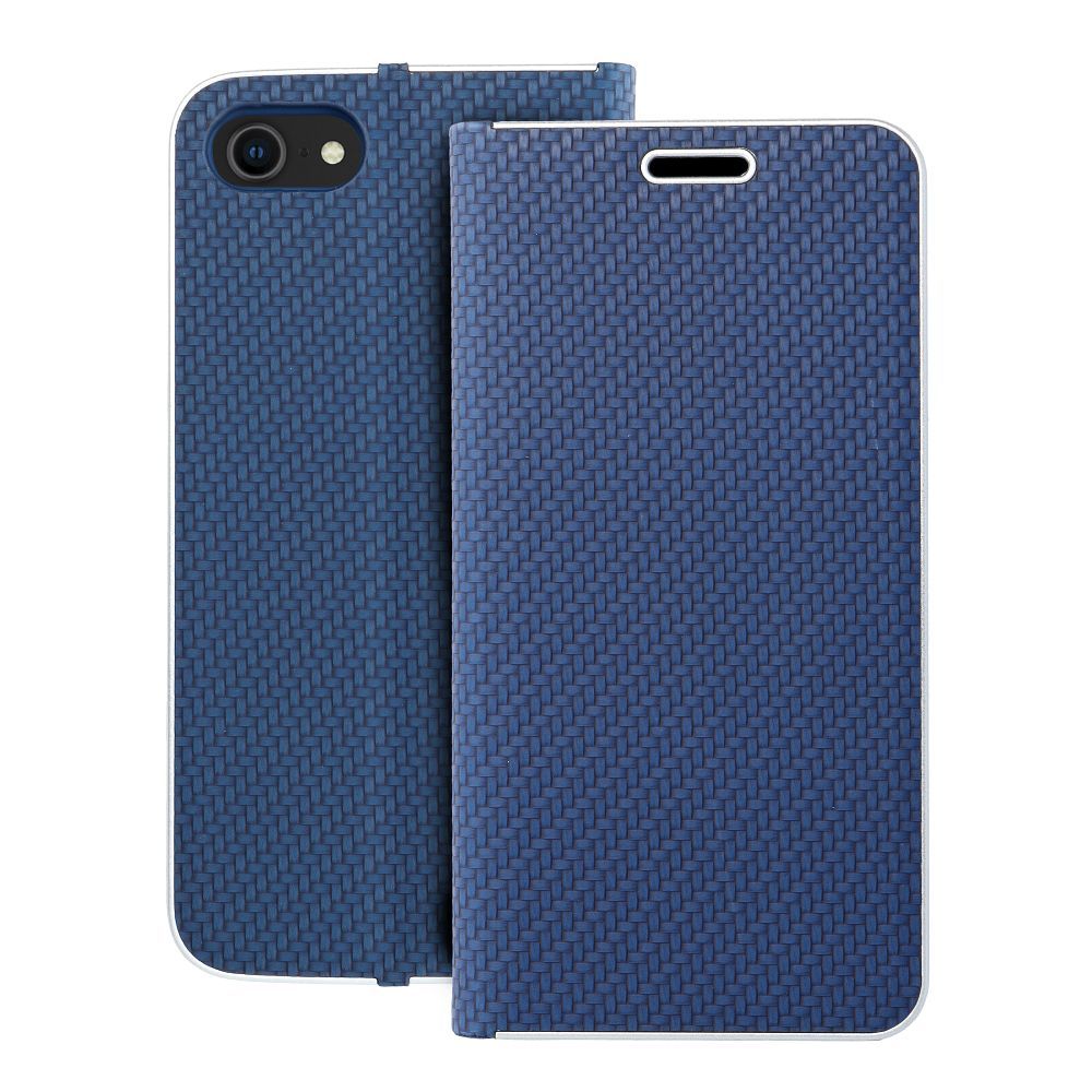 Flip-suojakuori iPhone 7 / 8 / SE 2020 / SE 2022:lle Luna Book Carbon sininen