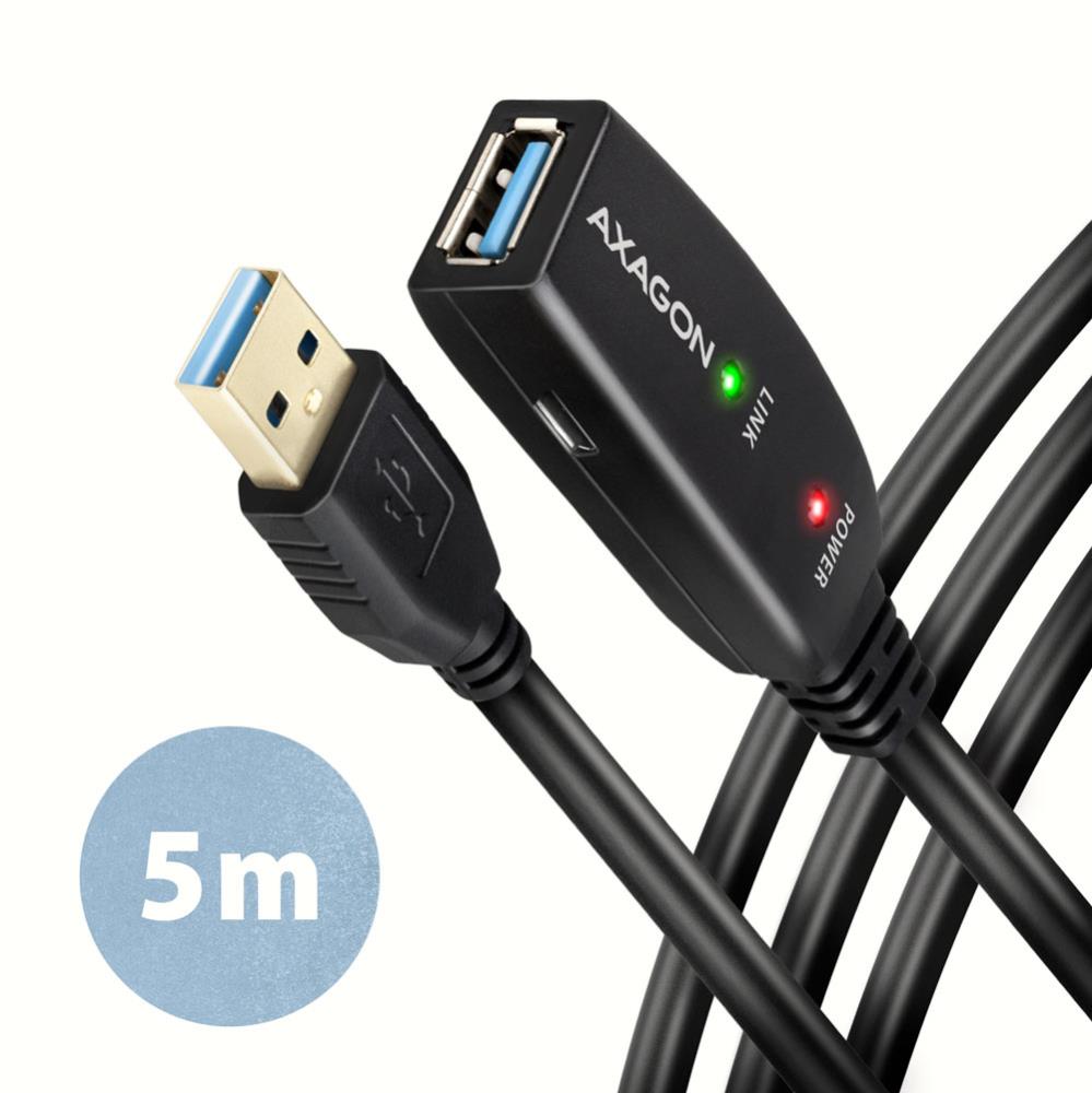 Aktiivinen kaapeli USB3.2 A-uros/A-naaras 5m ADR-305 AXAGON