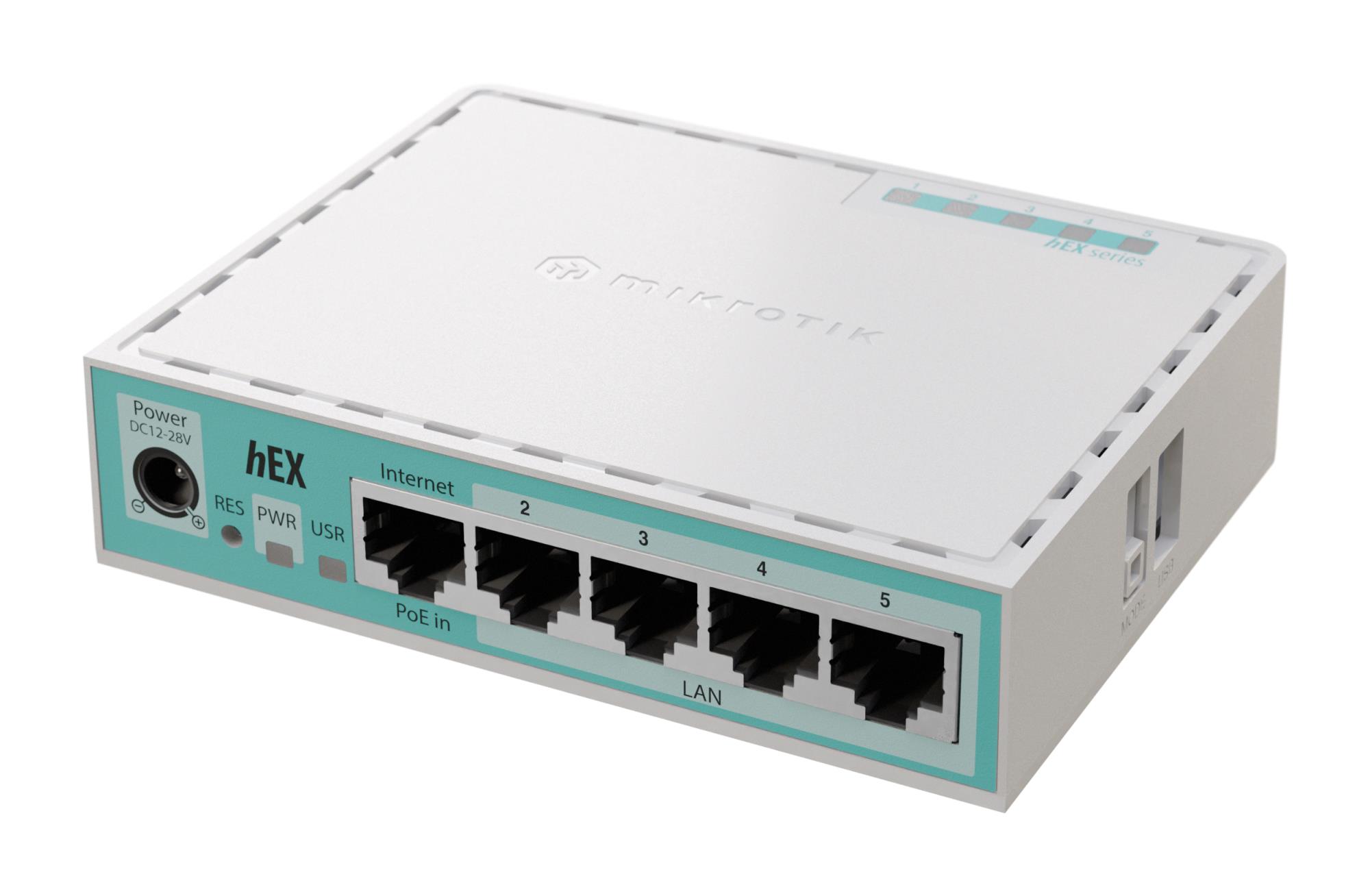 Reititin MIKROTIK hEX E50UG, 5-porttinen, 10/100/1000M