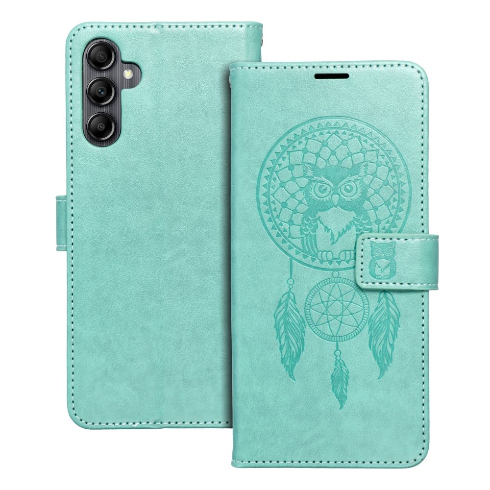 MEZZO Kirjasuojakuori Samsung A14 4G / A14 5G:lle dreamcatcher vihreä