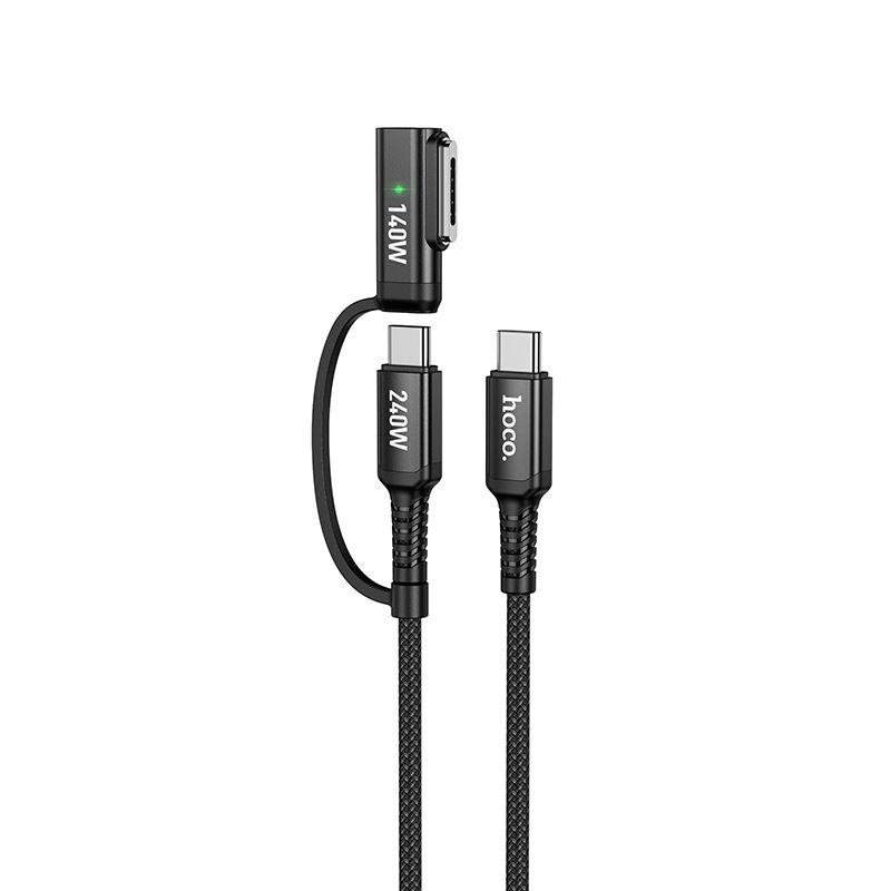 Kaapeli 2in1 USB C - USB C / Mag3 Hoco 240W 1,8 m U142 musta