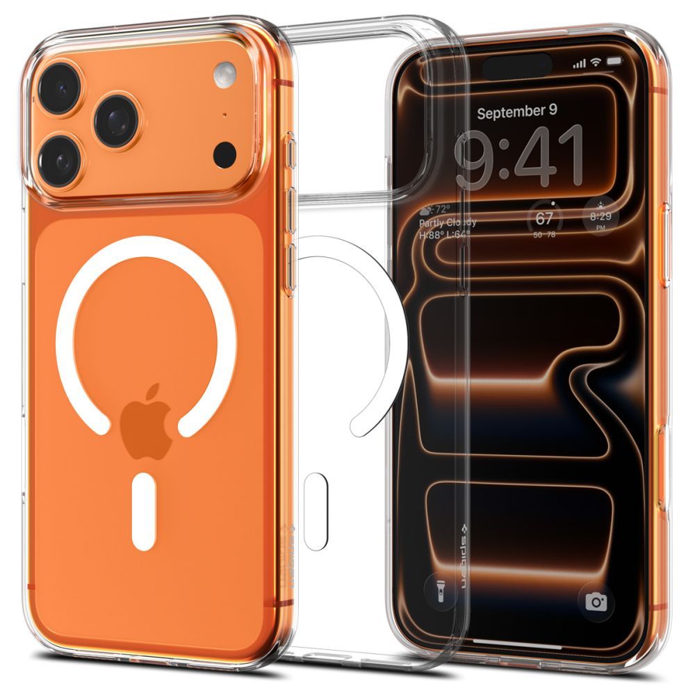 Spigen Liquid Crystal MagSafe Suojakuori iPhone 17 Pro:lle - kirkas/valkoinen