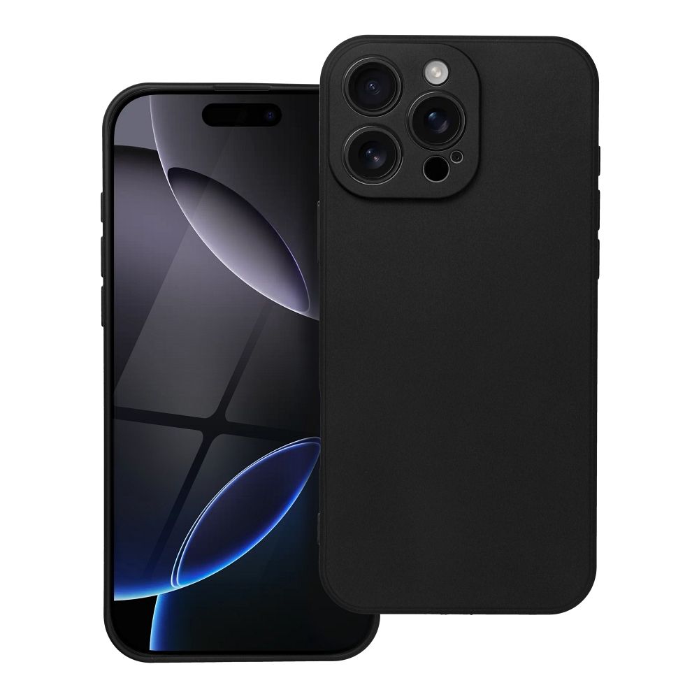 Pehmeä suojakuori iPhone 16 Pro Max musta