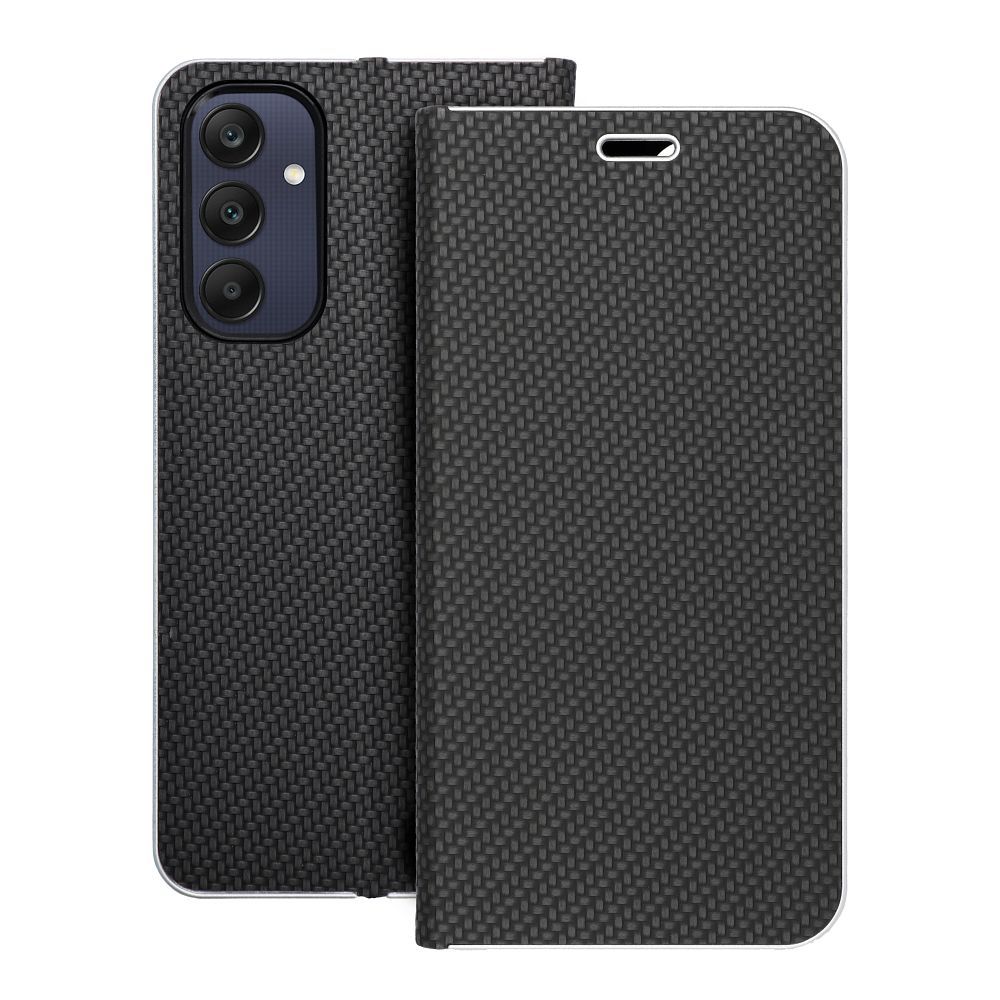 Läppäsuojakuori Samsung A25 5G:lle Luna Book Carbon musta