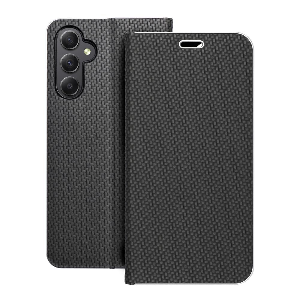Läppäsuojakuori Samsung A34 5G:lle Luna Book Carbon musta