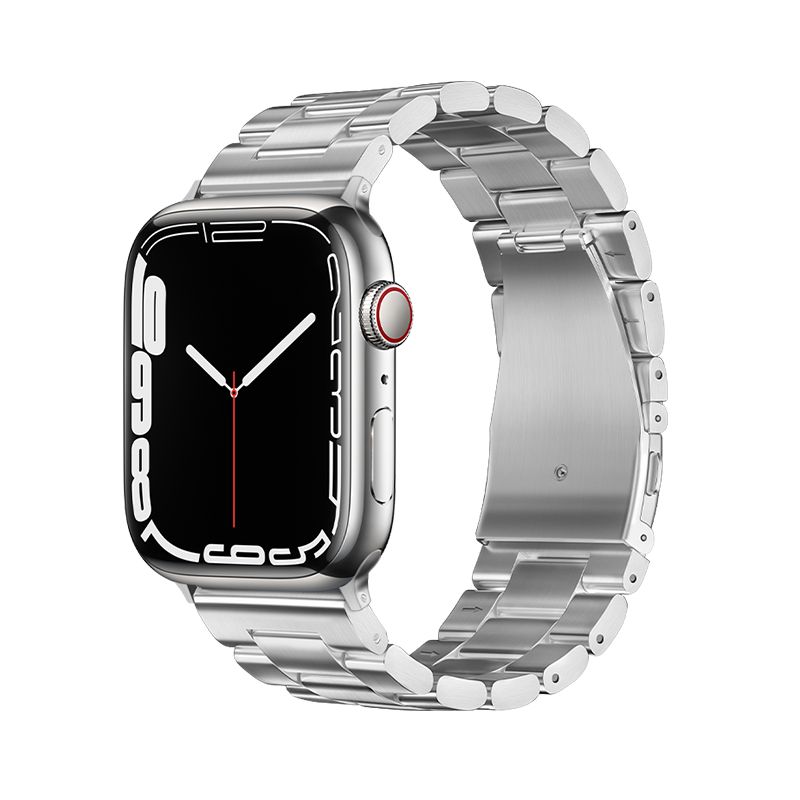 Hihna Apple Watch:lle Forcell F-Design FA10 terässolki 38 / 40 / 41 mm hopeinen