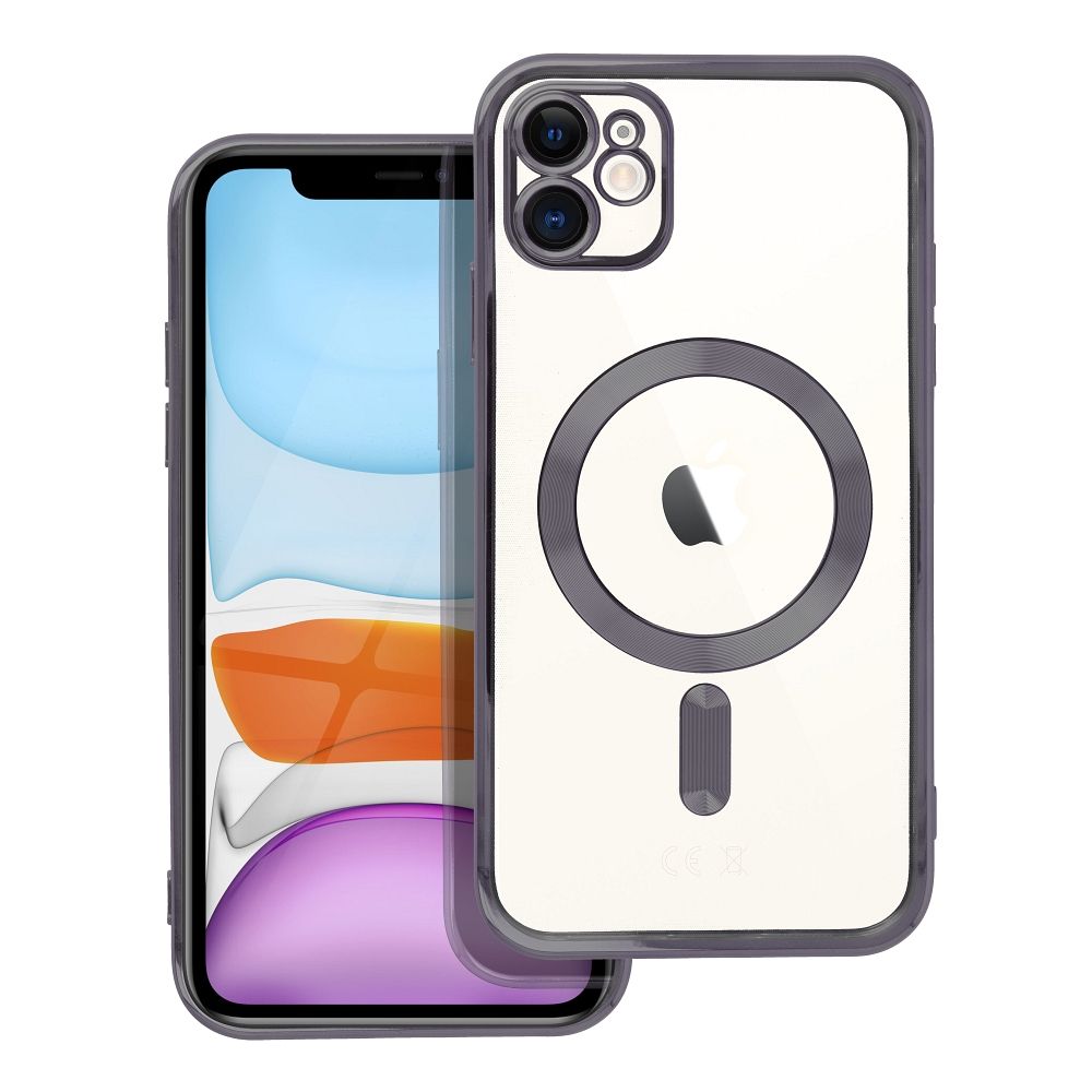 Suojakuori iPhone 11:lle Electro Mag Cover yhteensopiva MagSafen kanssa musta
