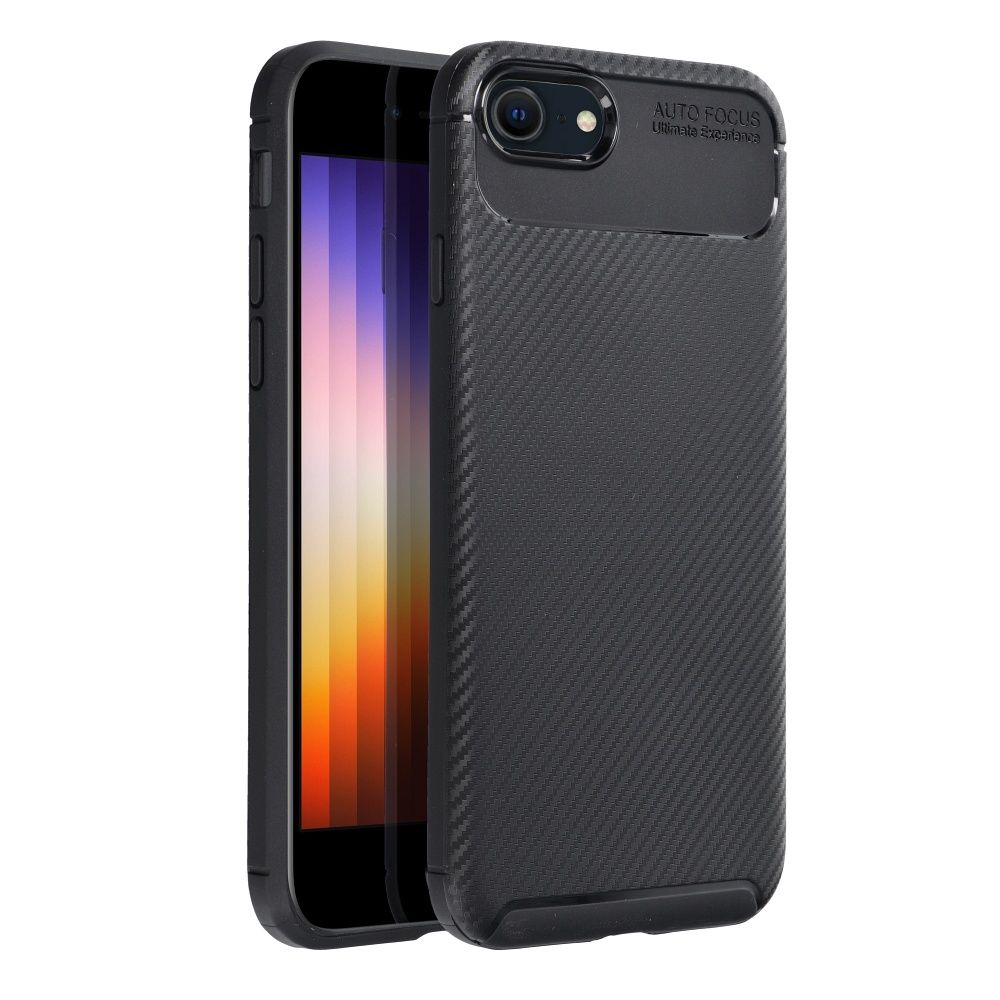 Suojakuori iPhone 7 / 8 / SE 2020 / SE 2022:lle Carbon Premium musta