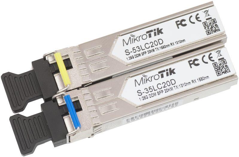 Verkkolähetin-vastaanotin MIKROTIK SFP-pari, S-3553LC20D