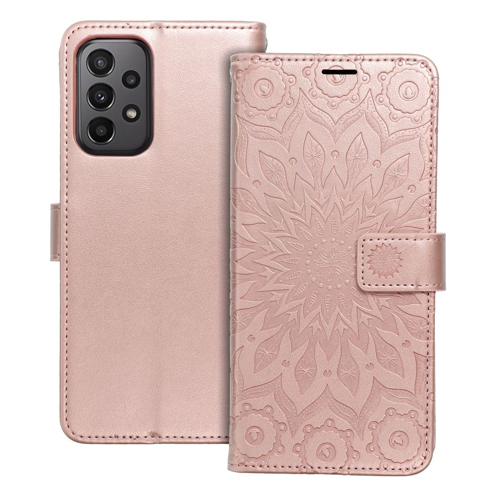 Flip case for Samsung A23 5G Mezzo Book mandala rose gold