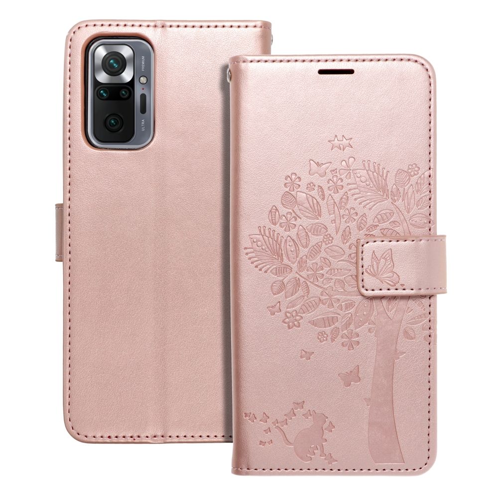 MEZZO Book-suojakuori Xiaomi Redmi Note 10 Pro:lle tree Rose Gold