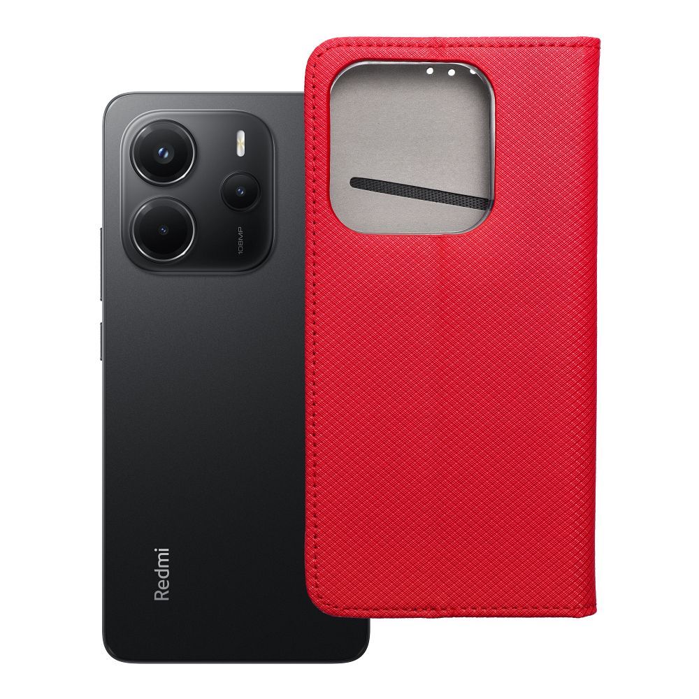 SMART CASE kirjamallinen kotelo puhelimelle XIAOMI Redmi Note 14 5G punainen