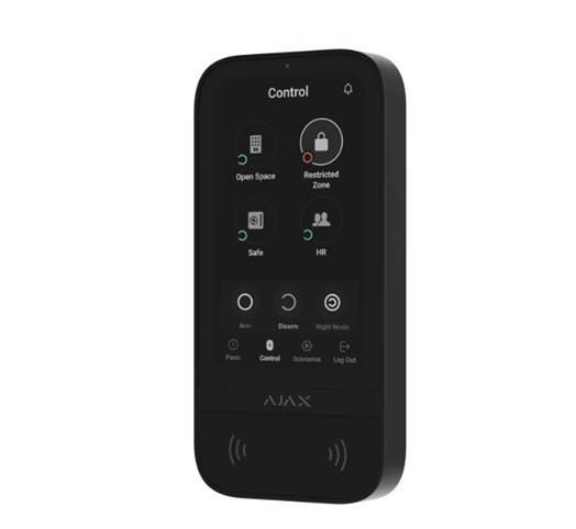 Ajax KeyPad TouchScreen langaton kosketusnäytöllinen ohjausnäppäimistö (musta)