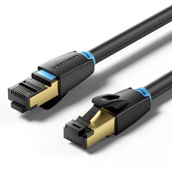 Verkkokaapeli Cat.8 SFTP 0,5m musta IKABD VENTION
