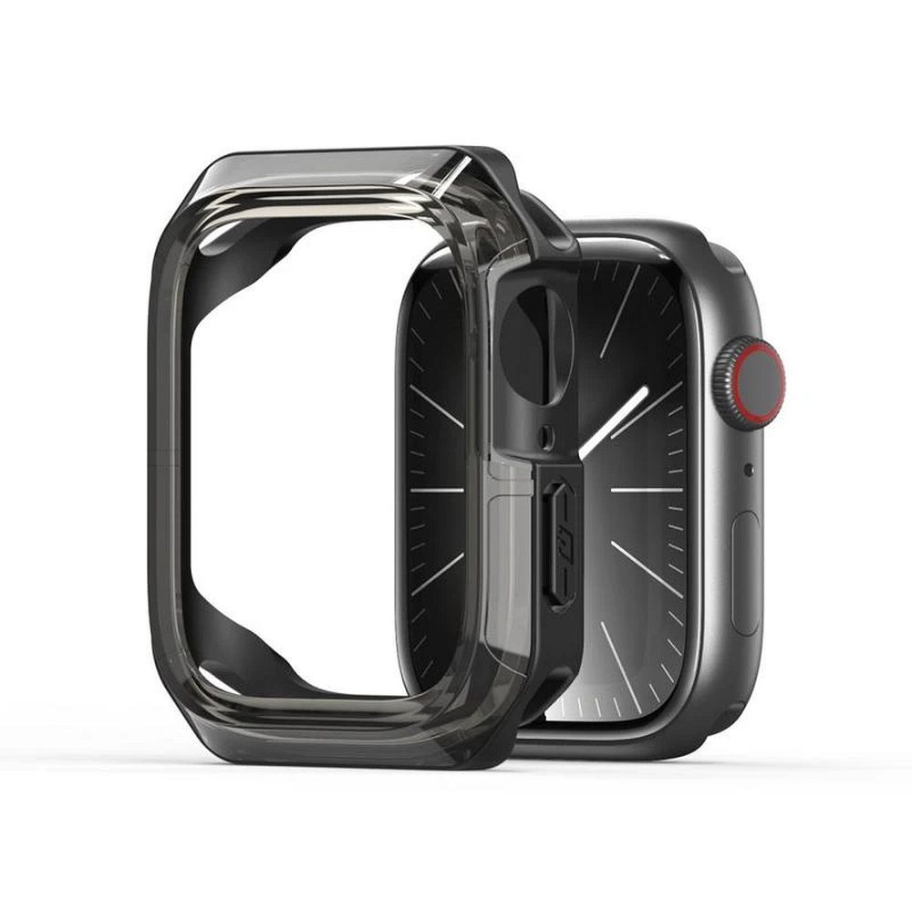 Dux Ducis TAMO Suojakuori Apple Watch series 10 46 mm:lle läpinäkyvä mustalla