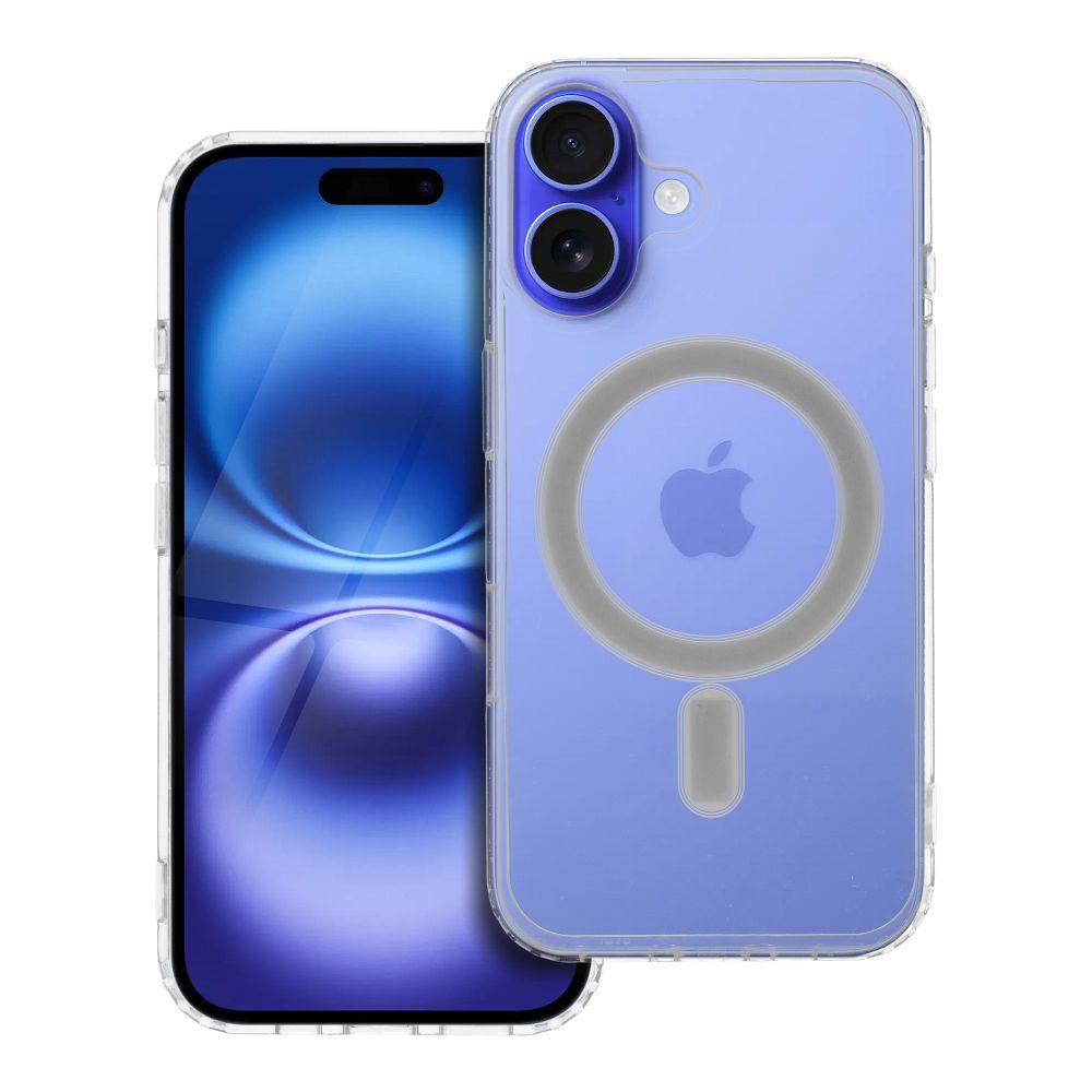 Suojakuori iPhone 16:lle Clear Mag Cover (MID) yhteensopiva MagSafen kanssa läpinäkyvä