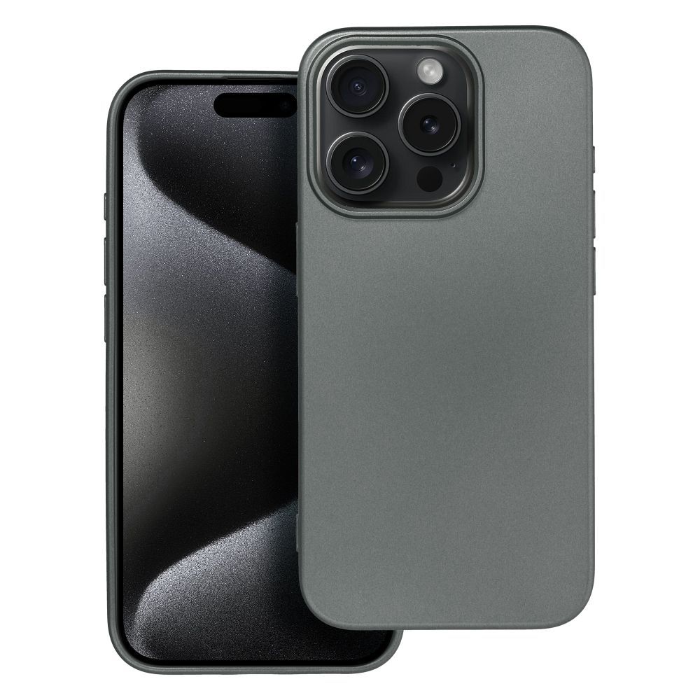 Metallinen Suojakuori iPhone 15 PRO:lle harmaa